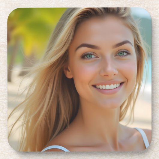 Helenas Paradies: Ein Küstentraum aus Plastik Getränkeuntersetzer (Vorderseite)