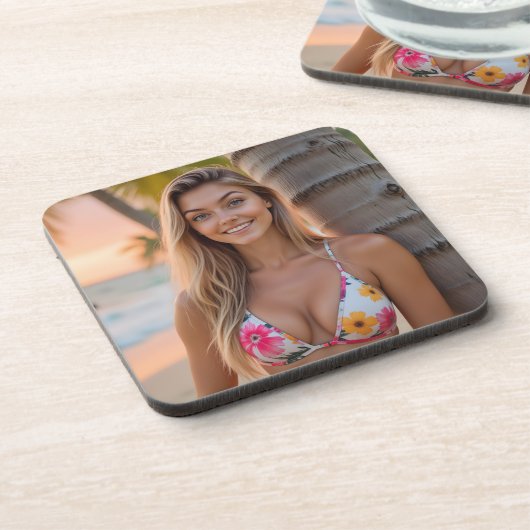 Helena's Shoreline Escape Plastic Getränkeuntersetzer (Linke Seite)