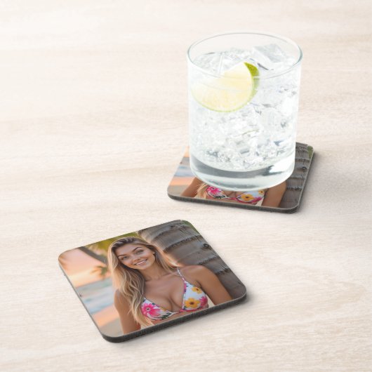 Helena's Shoreline Escape Plastic Getränkeuntersetzer (Rechte Seite)