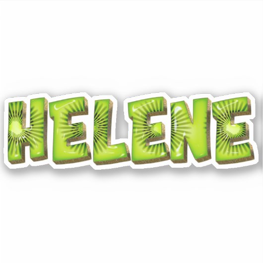 Helene Name Kiwi Design Aufkleber Sticker (Vorderseite)