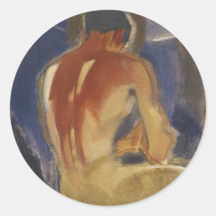 Helene Schjerfbeck am Tor des Paradieses Runder Aufkleber