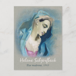 Helene Schjerfbeck Blue Madonna 1943 Postkarte