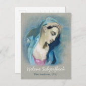 Helene Schjerfbeck Blue Madonna 1943 Postkarte (Vorne/Hinten)