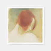 Helene Schjerfbeck, das rot haarige Mädchen Serviette (Vorderseite)