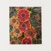 Helenium Autumnale Blooms Floral Wandteppich (Vorderseite)