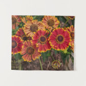 Helenium Autumnale Blooms Floral Wandteppich (Vorderseite (Horizontal))