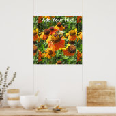 Helenium Bee Orange Blume Poster (Küche)