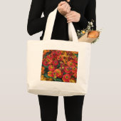 Helenium-Blume in Rot und Orange Jumbo Stoffbeutel (Vorderseite (Produkt))