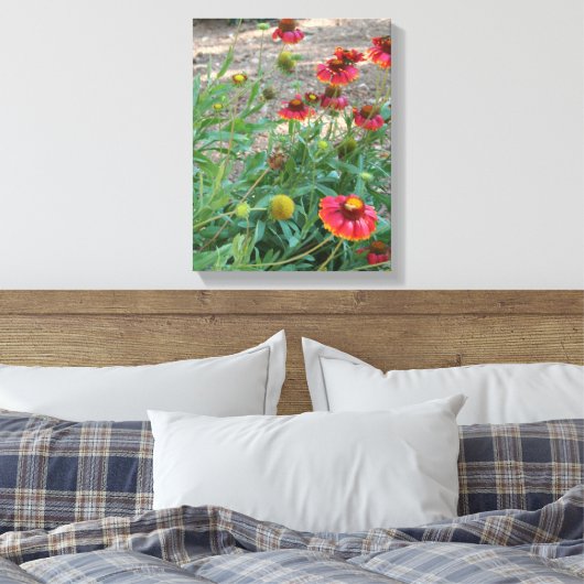 Helenium Blume Leinwanddruck (Insitu (Schlafzimmer))