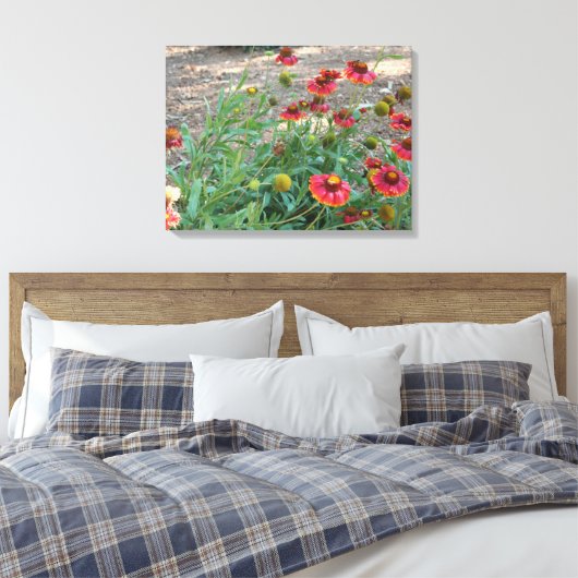 Helenium Blume Leinwanddruck (Insitu (Schlafzimmer))