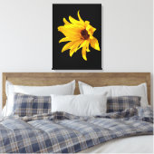 Helenium Canvas Print, Head of Gelb Disy Leinwanddruck (Insitu (Schlafzimmer))