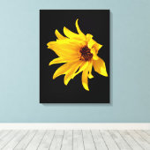 Helenium Canvas Print, Head of Gelb Disy Leinwanddruck (Insitu (Holzboden))