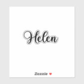 Helenname - Handgeschriebene Kalligrafie Aufkleber (Blatt)