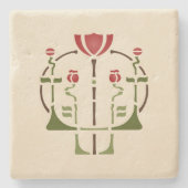 Helenpflege"Mohnblume " Steinuntersetzer (Vorderseite)