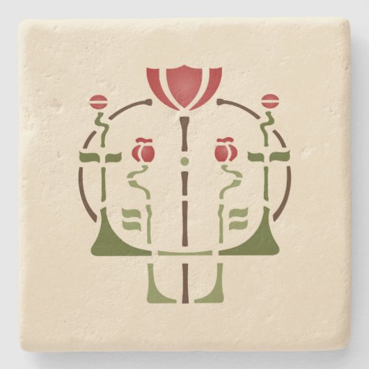 Helenpflege"Mohnblume " Steinuntersetzer (Vorderseite)