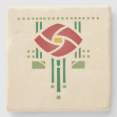 Helenpflege"Rosen-Fries " Steinuntersetzer (Vorderseite)