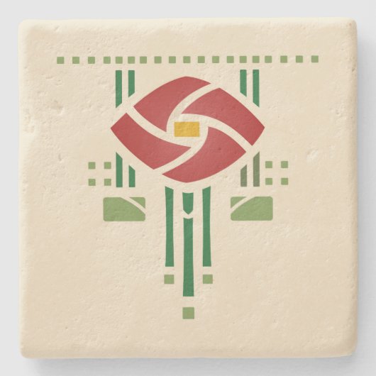 Helenpflege"Rosen-Fries " Steinuntersetzer (Vorderseite)