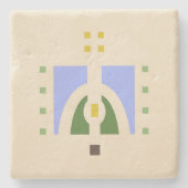 Helenpflege"Wiese " Steinuntersetzer (Vorderseite)