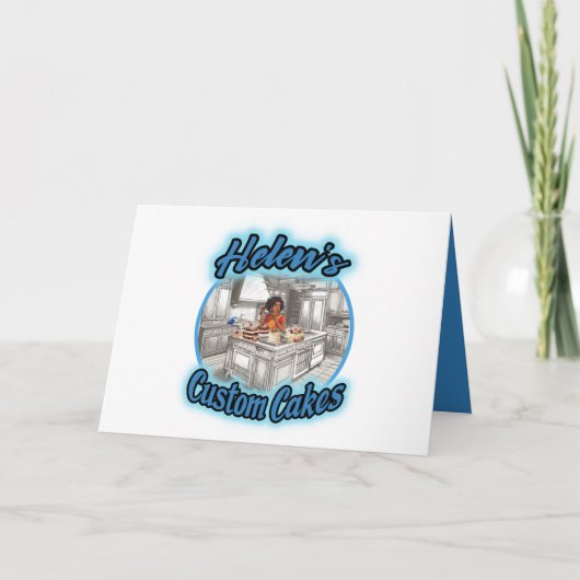 Helens maßgeschneiderte Kuchen Dankeskarte (Vorderseite)