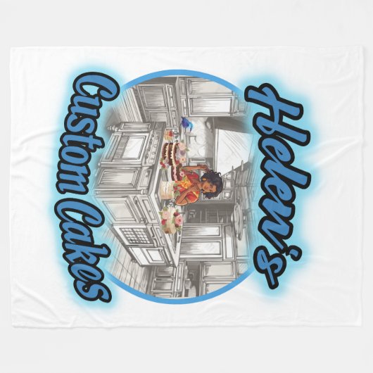 Helens maßgeschneiderte Kuchen Fleecedecke (Vorderseite (Horizontal))