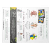 Helfen Sie anderen Live ToxicFree® Flyer - 40 Seit Notizblock (Vorderseite)
