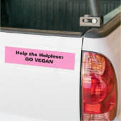 Helfen Sie das hilflose: GEHEN SIE VEGAN Autoaufkleber (Auf Lkw)