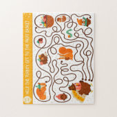 Helfen Sie dem Erntedank Türkei, die Früchtekinder Puzzle (Vertikal)