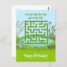 Helfen Sie dem Frosch zu fliegen Maze Birthday Pos