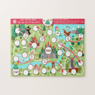 Helfen Sie dem Froschkönig, das Burgspiel für Kind Puzzle