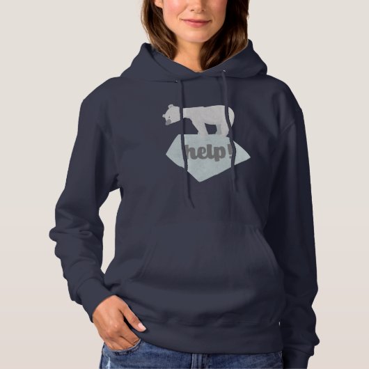 Helfen Sie dem Polarbär Hoodie (Vorderseite)