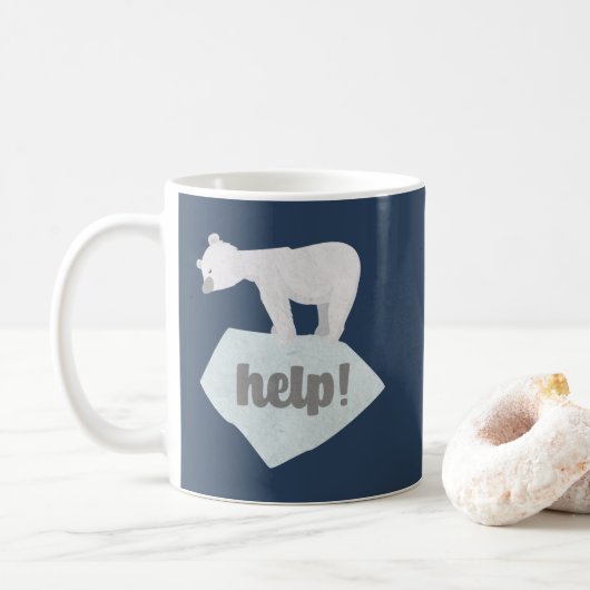Helfen Sie dem Polarbär Kaffeetasse (Mit Donut)