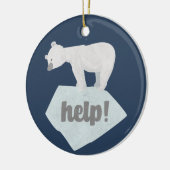Helfen Sie dem Polarbär Keramik Ornament (Links)