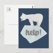 Helfen Sie dem Polarbär Postkarte (Vorne/Hinten)