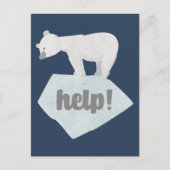 Helfen Sie dem Polarbär Postkarte (Vorderseite)