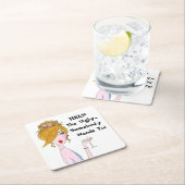 "Helfen Sie dem Ugly - das muss jemand!" Rechteckiger Pappuntersetzer (Vor Ort)