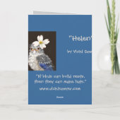 Helfen Sie der Bluebird-Karte des Babys Karte (Rückseite)