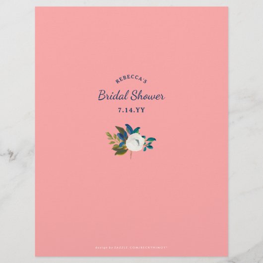 Helfen Sie der Braut, ihr Brautparty zu schreiben (Rückseite)