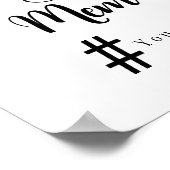 Helfen Sie, die Erinnerungen Hashtag-Hochzeitsskri Poster (Ecke)