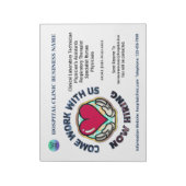 Helfen Sie Gewollt Unternehmen bei der Personalein Notizblock (Rotiert)