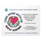 Helfen Sie Gewollt Unternehmen bei der Personalein Notizblock (Vorderseite)