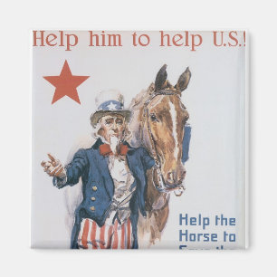 Helfen Sie ihm, den USA zu helfen! Magnet