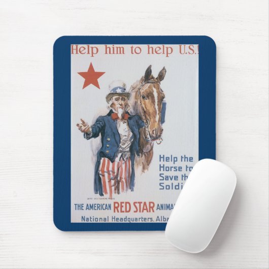 Helfen Sie ihm, den USA zu helfen! Mousepad (Mit Mouse)