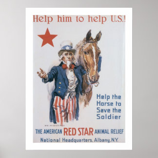 Helfen Sie ihm, den USA zu helfen! Poster
