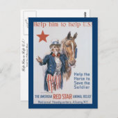 Helfen Sie ihm, den USA zu helfen! Postkarte (Vorne/Hinten)