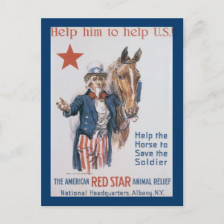 Helfen Sie ihm, den USA zu helfen! Postkarte