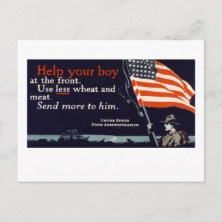 Helfen Sie Ihrem Jungen Postkarte