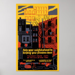Helfen Sie Ihrer Nachbarschaft Poster