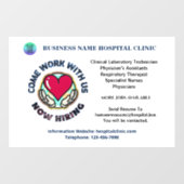 Helfen Sie jetzt Gewollt Mitarbeiter zu personalis Fensteraufkleber (Blatt)