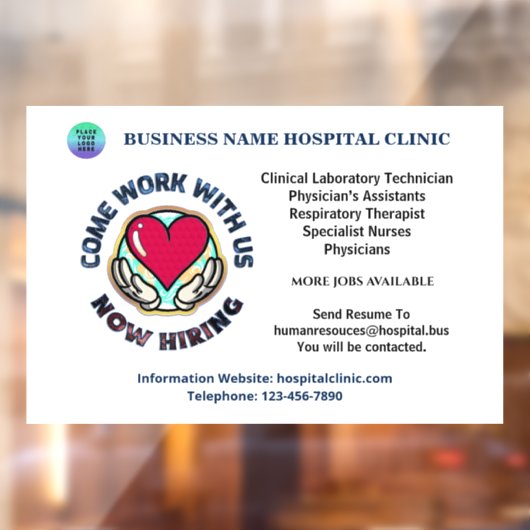 Helfen Sie jetzt Gewollt Mitarbeiter zu personalis Fensteraufkleber (Blatt 2)