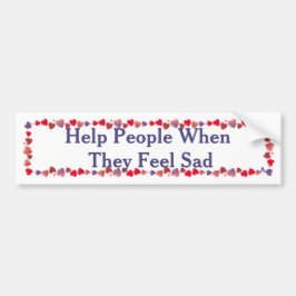 Helfen Sie Leuten, wenn sie Autoaufkleber